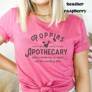 Poppins Apothecary Disney Inspired Graphic Tee, Unisex Short Sleeve XS-2X